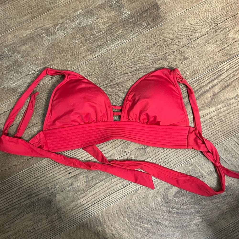 Red bathing suit top